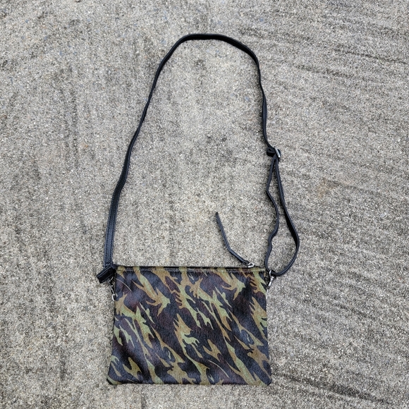 LAGGO City Bag Camo Calf Hair Studded  Crossbody Purse or Wristlet - Picture 3 of 11